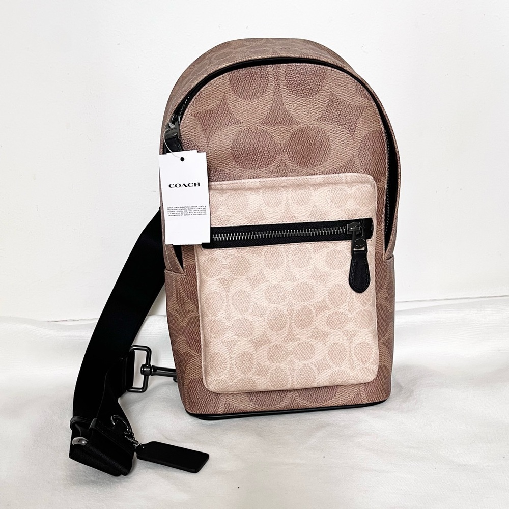 Coach Tan and Cream Backpack